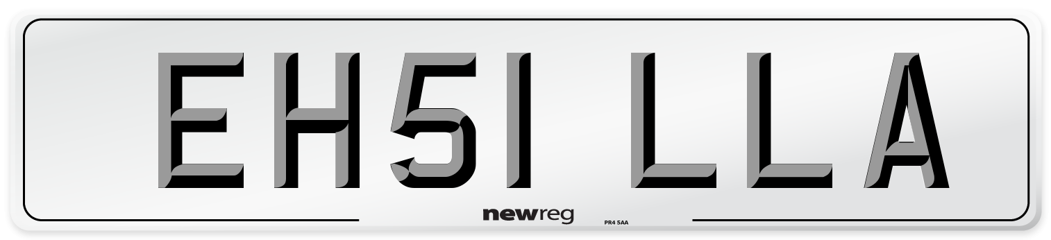 EH51 LLA Number Plate from New Reg
